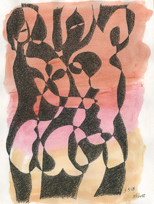 Light and Shade - Evening Light Trio. Click image for lager view.
