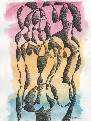 Light and Shade - Red Yellow Blue Duet. Click image for lager view.