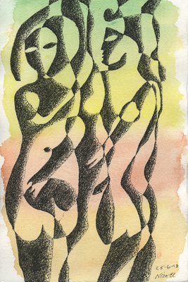 Light and Shade - Evening Couple. Click image for lager view.